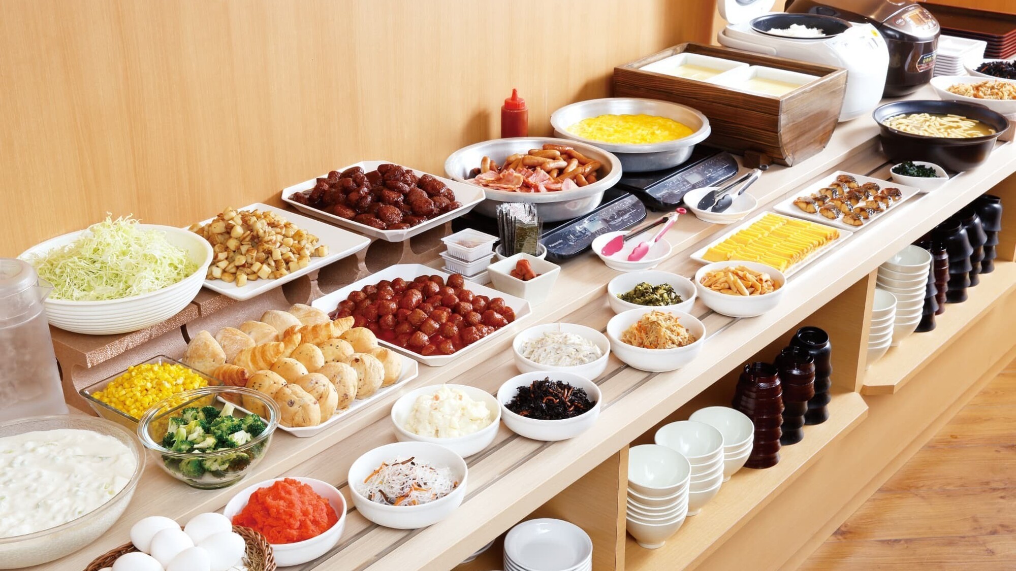 朝食バイキング一例