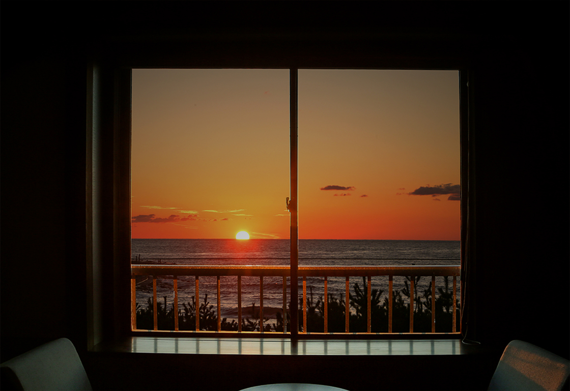 夕陽の見える海鮮宿