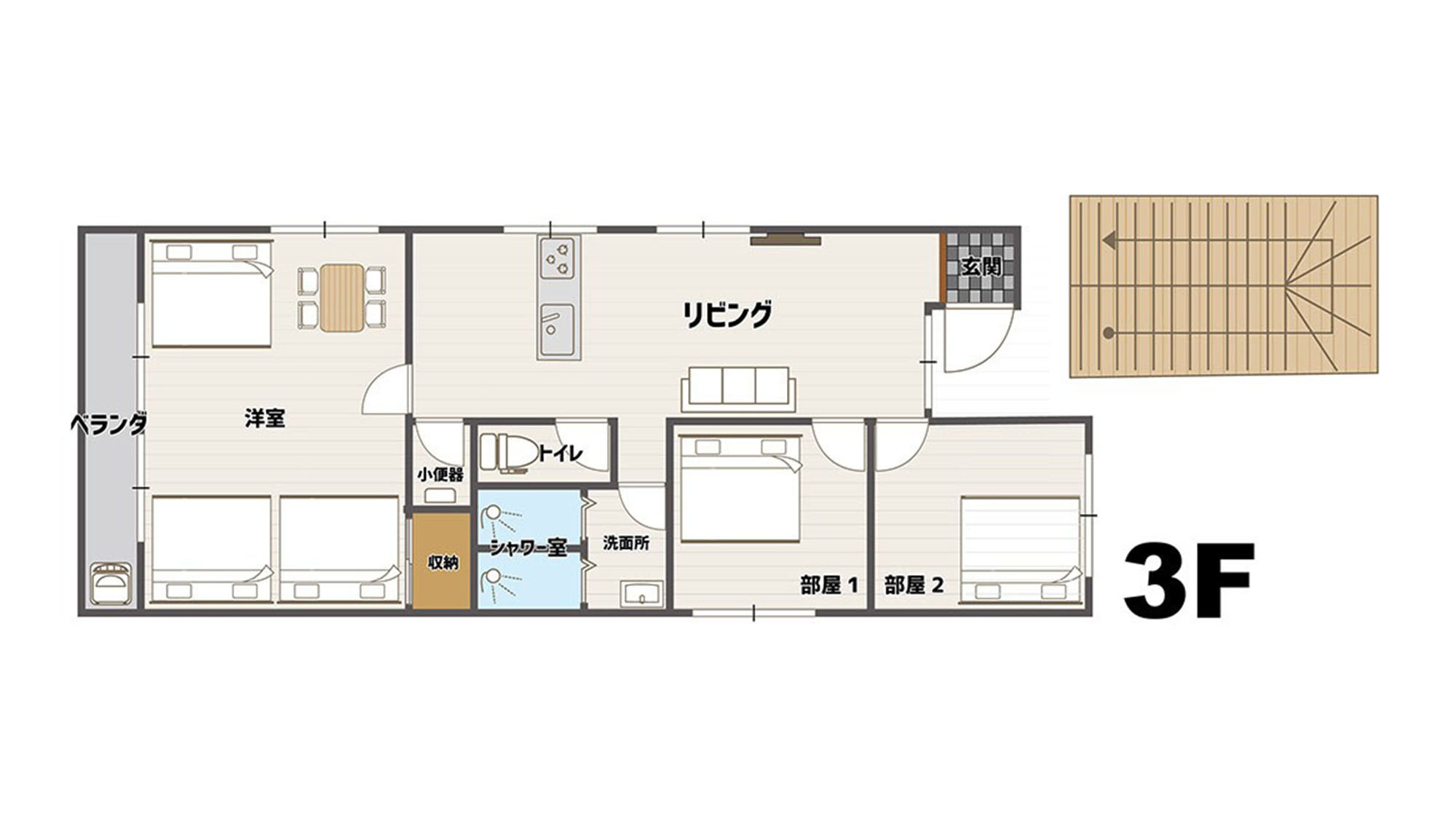 ・301号室：間取り図