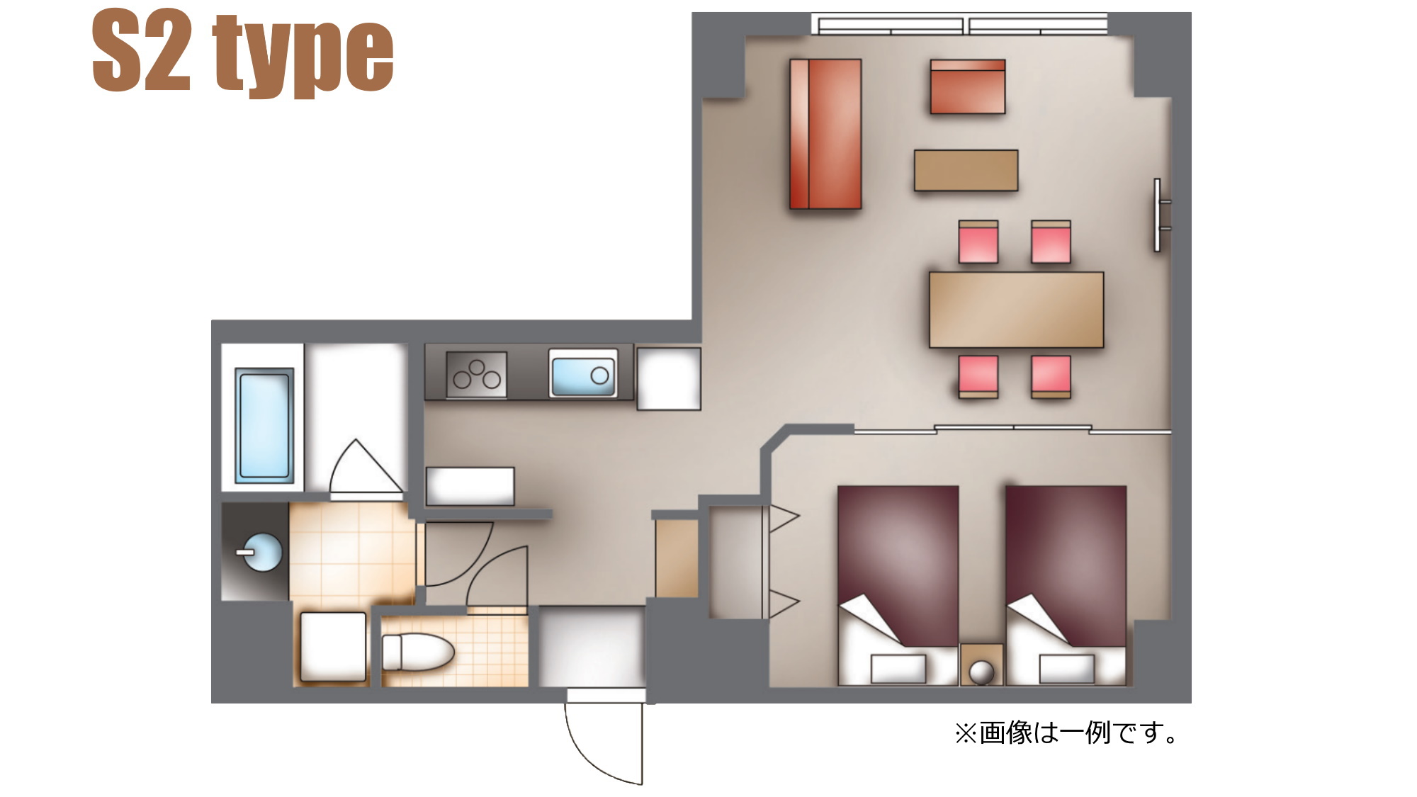 S2タイプ間取り図※一例です。