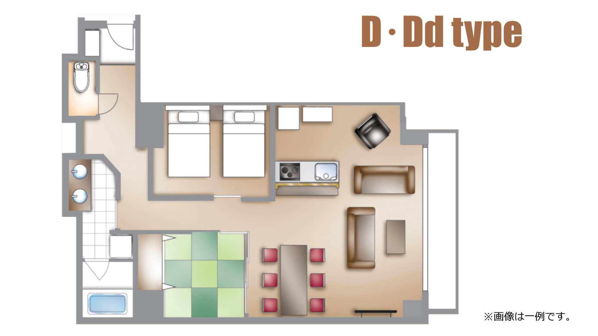 D・Ddタイプ間取り図※一例です。