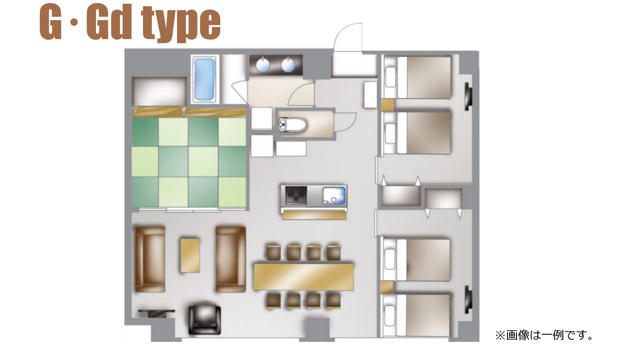 G・Gｄタイプ間取り図※一例です。