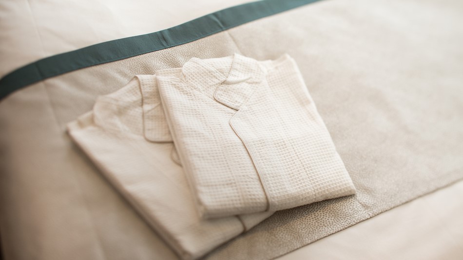 ワッフル生地の着心地のよいナイトウェア