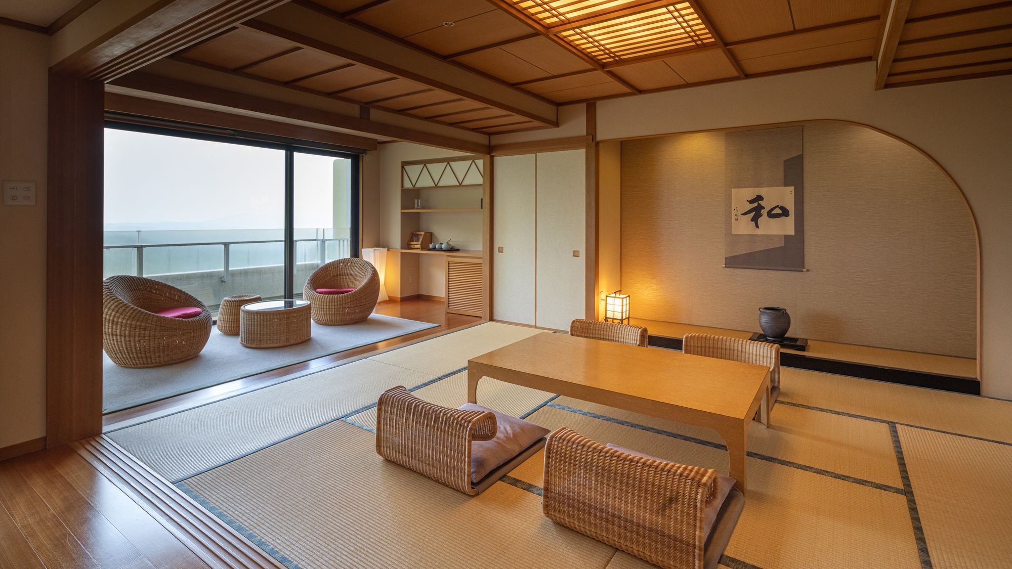 【露天風呂付】プレミアデラックス 和洋室( 湯けむりビュー)