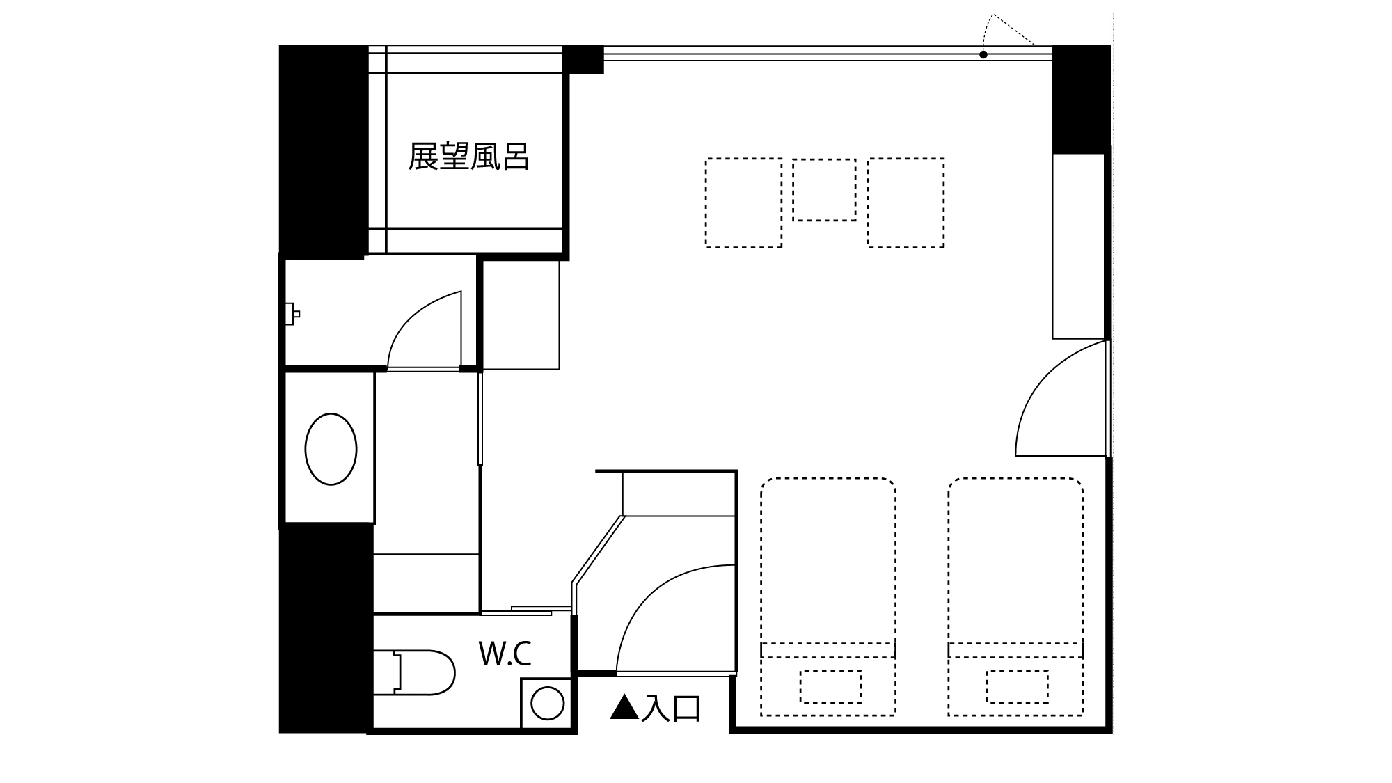 客室温泉展望風呂付ツイン