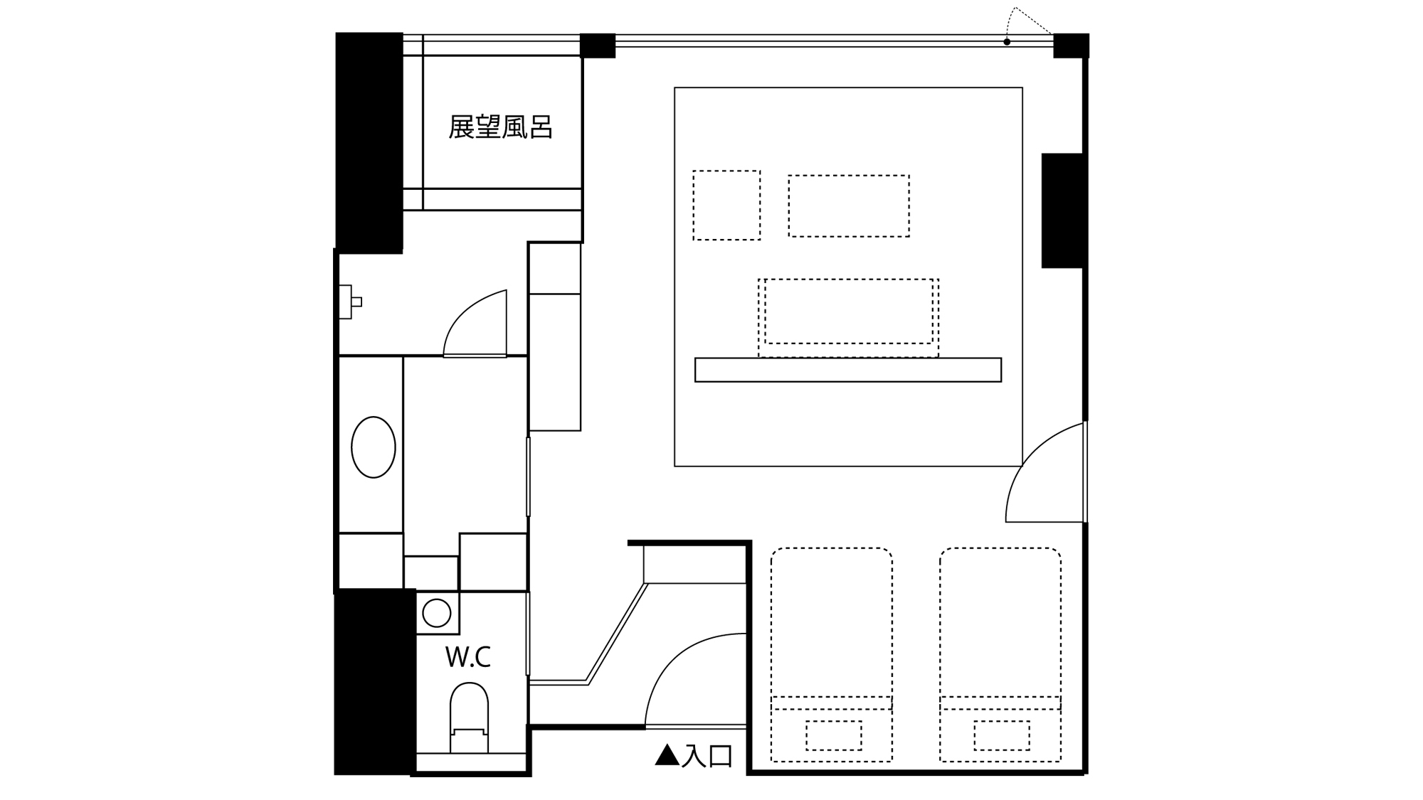 客室温泉展望風呂付ラグジュアリー