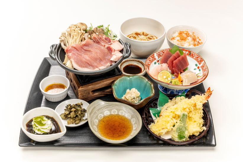 2024秋夕食〜赤城ポーク&お刺身盛り合わせ〜