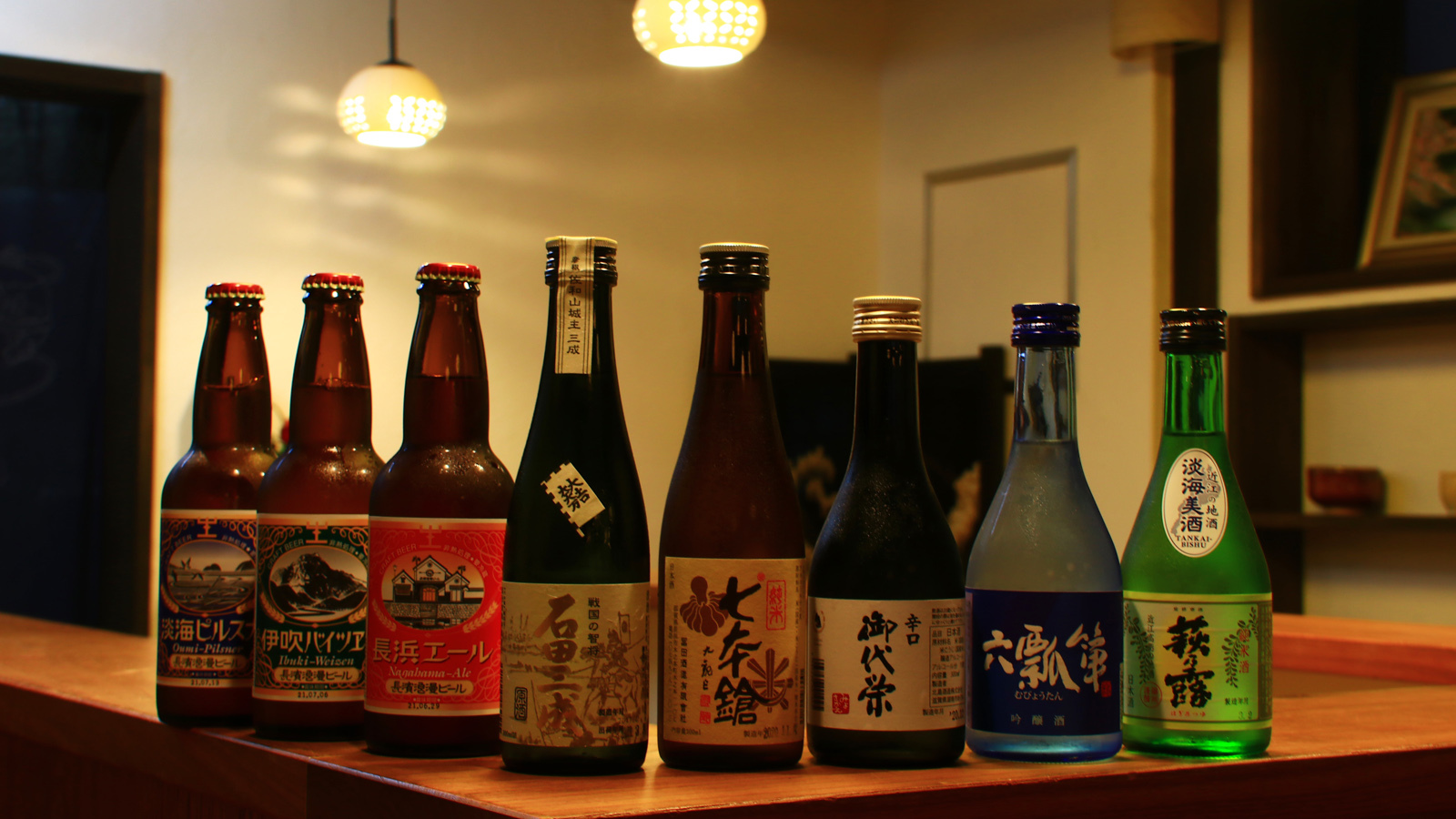 滋賀のクラフトビールや銘酒を揃えております。