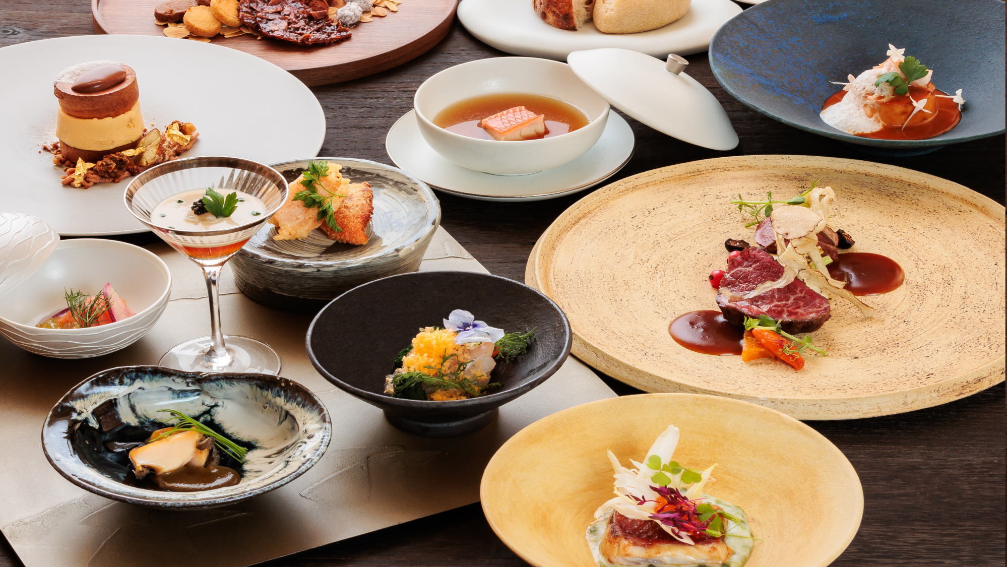 【冬季会席フレンチ】食材にこだわった豪華フレンチコース※イメージ。