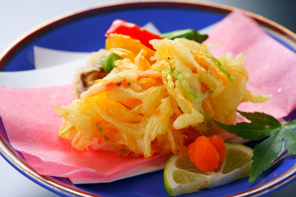 夕食 (季節の揚げ物)