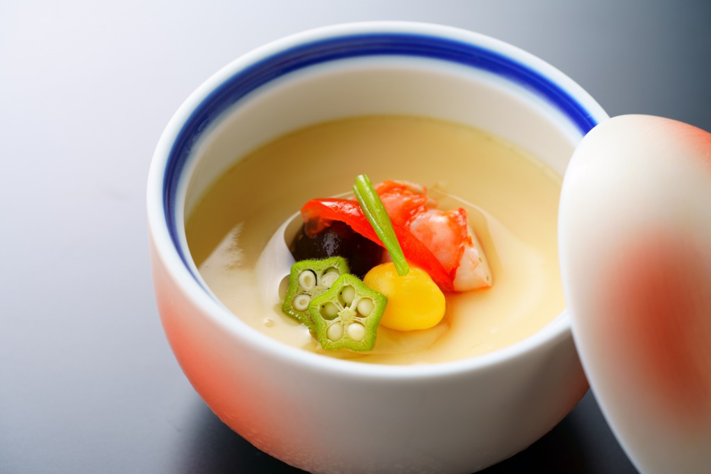 夕食 (地卵の茶碗蒸し)