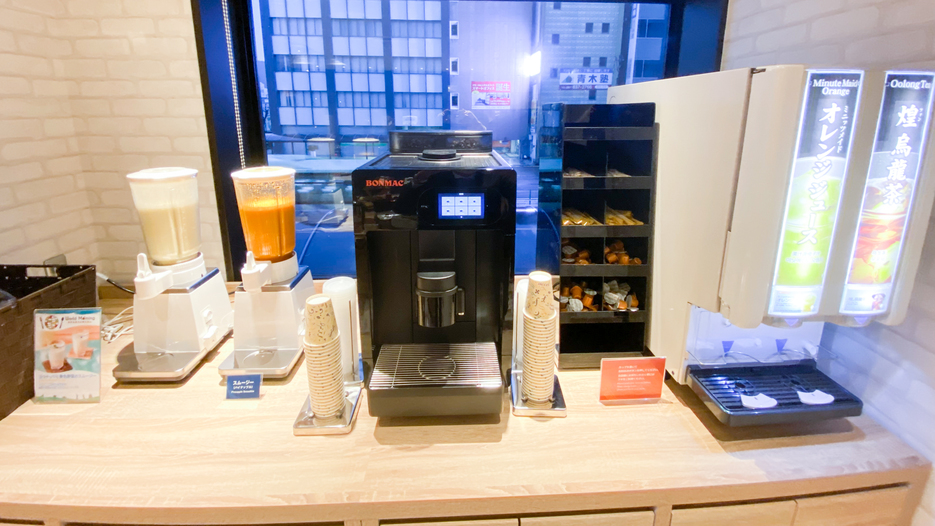 【無料朝食サービス】ドリンクコーナーイメージ