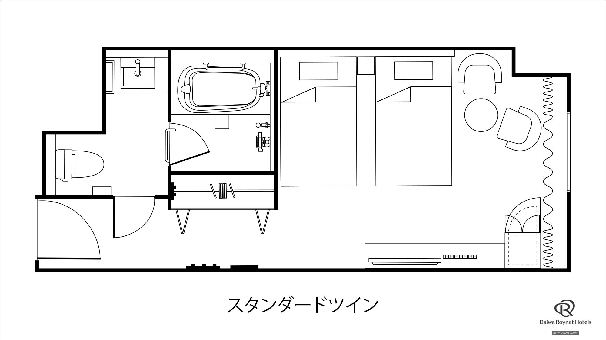 平面図(スタンダードツイン)