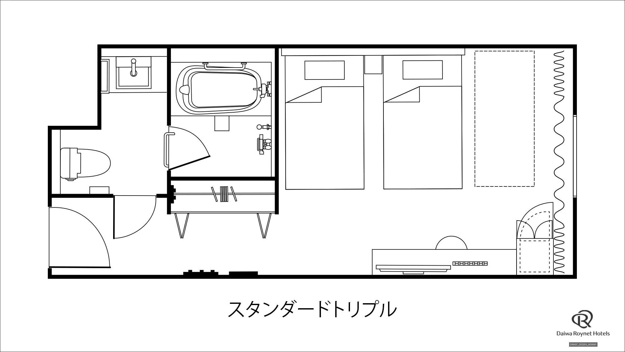 平面図(スタンダードトリプル)