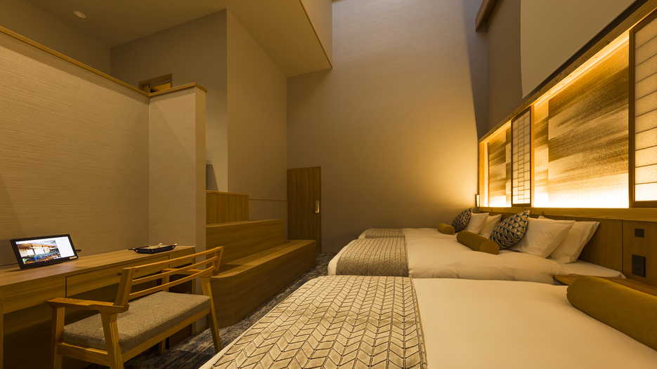 ビーコン・スイート37平米［シアター・バス付］ベッド3台完備！グループ旅にも最適♪