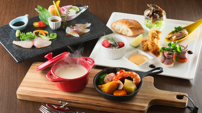 【秋季限定】チーズフォンデュをメインにしたカジュアルコース♪