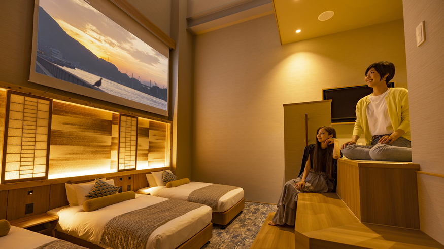 ビーコン・スイート37平米［シアター・バス付］最大インチ数のシアターを完備！