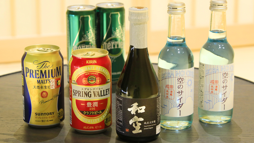【冷蔵庫内ドリンクフリー】ご自由にお飲みいただけます。※スイートルームのみ