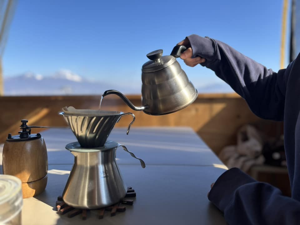 挽き立てコーヒー