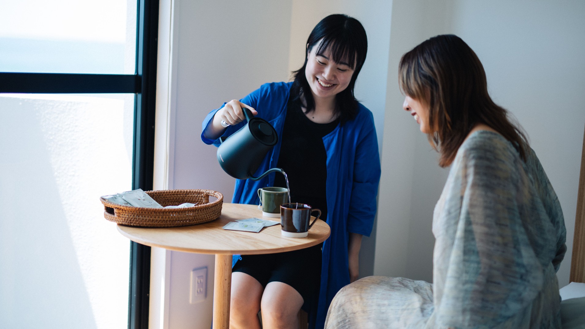 【ツインルーム】お部屋でゆったりとコーヒータイムを。