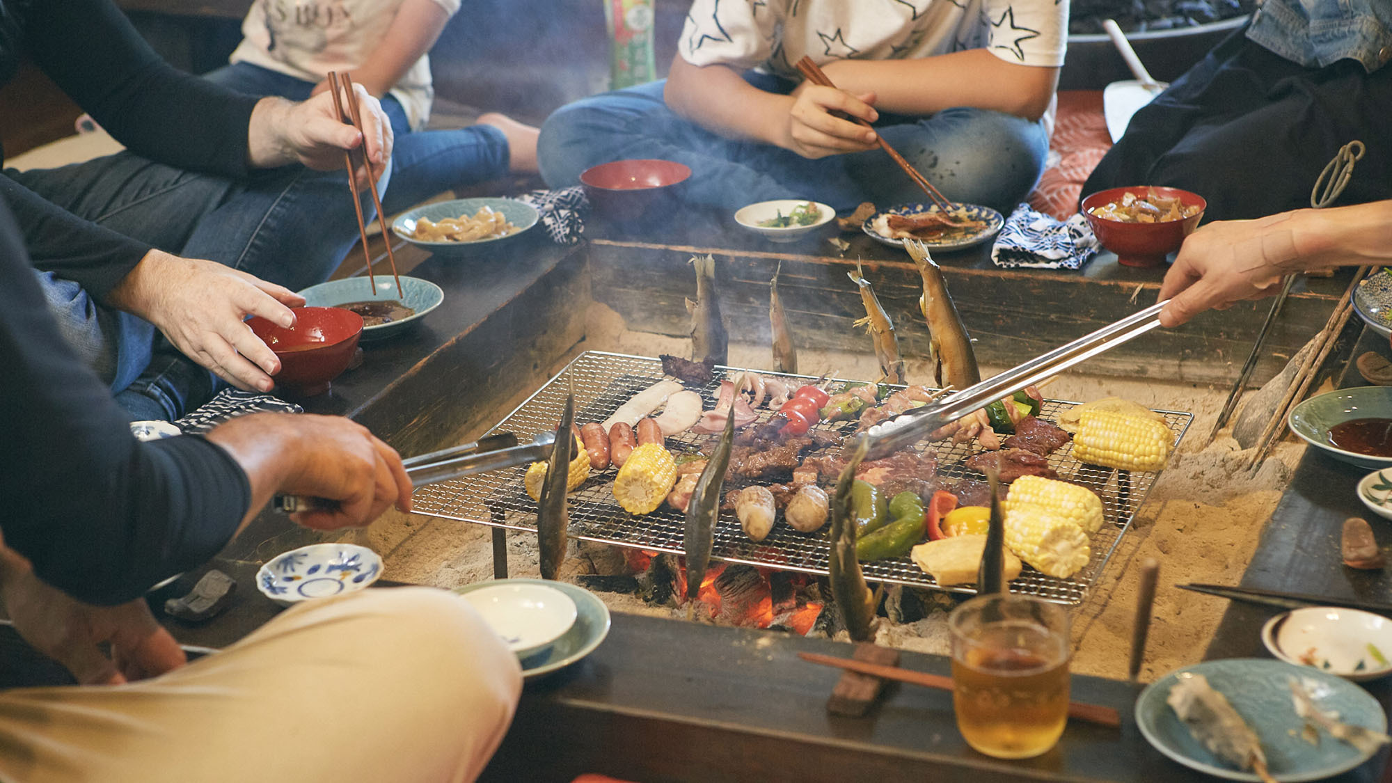 ・【囲炉裏BBQ】お食事とともに心豊かなひとときをお過ごしください