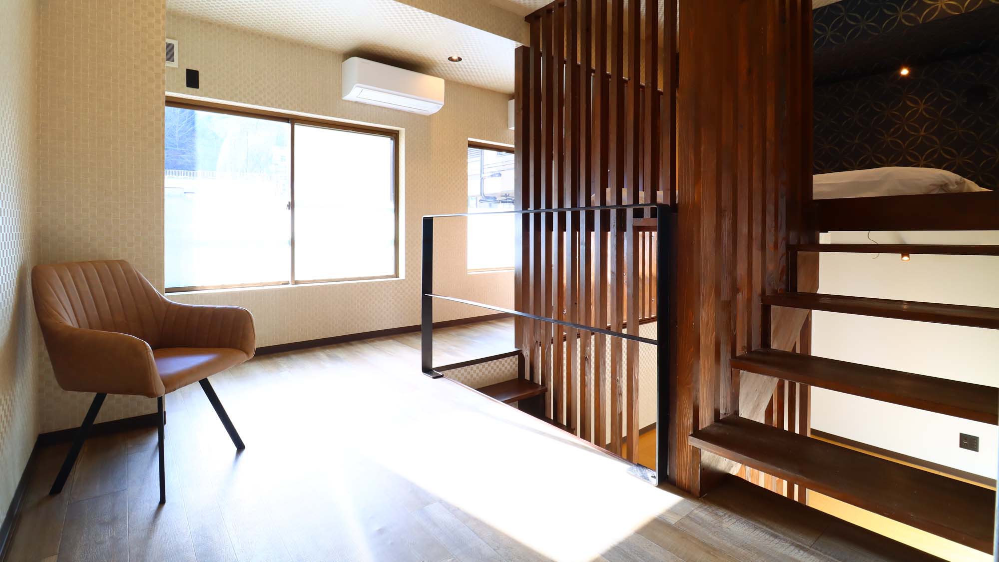 スキップフロアの客室