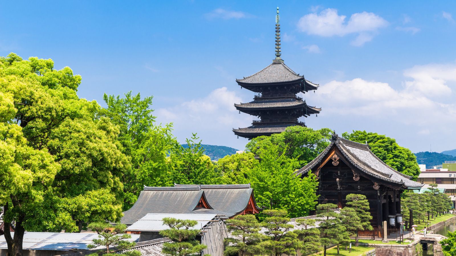 【東寺】国宝・五重塔がそびえる東寺の荘厳な風景
