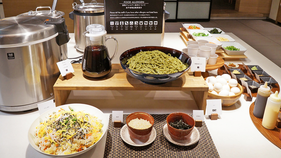 【朝食ビュッフェ】京都ならではの味覚と季節の食材を楽しめる朝食。