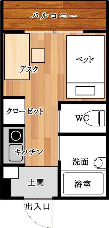 シングルルーム間取り図