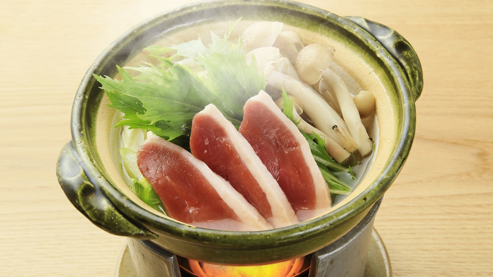 【ご夕食】カジュアル御膳の鴨鍋（一例）