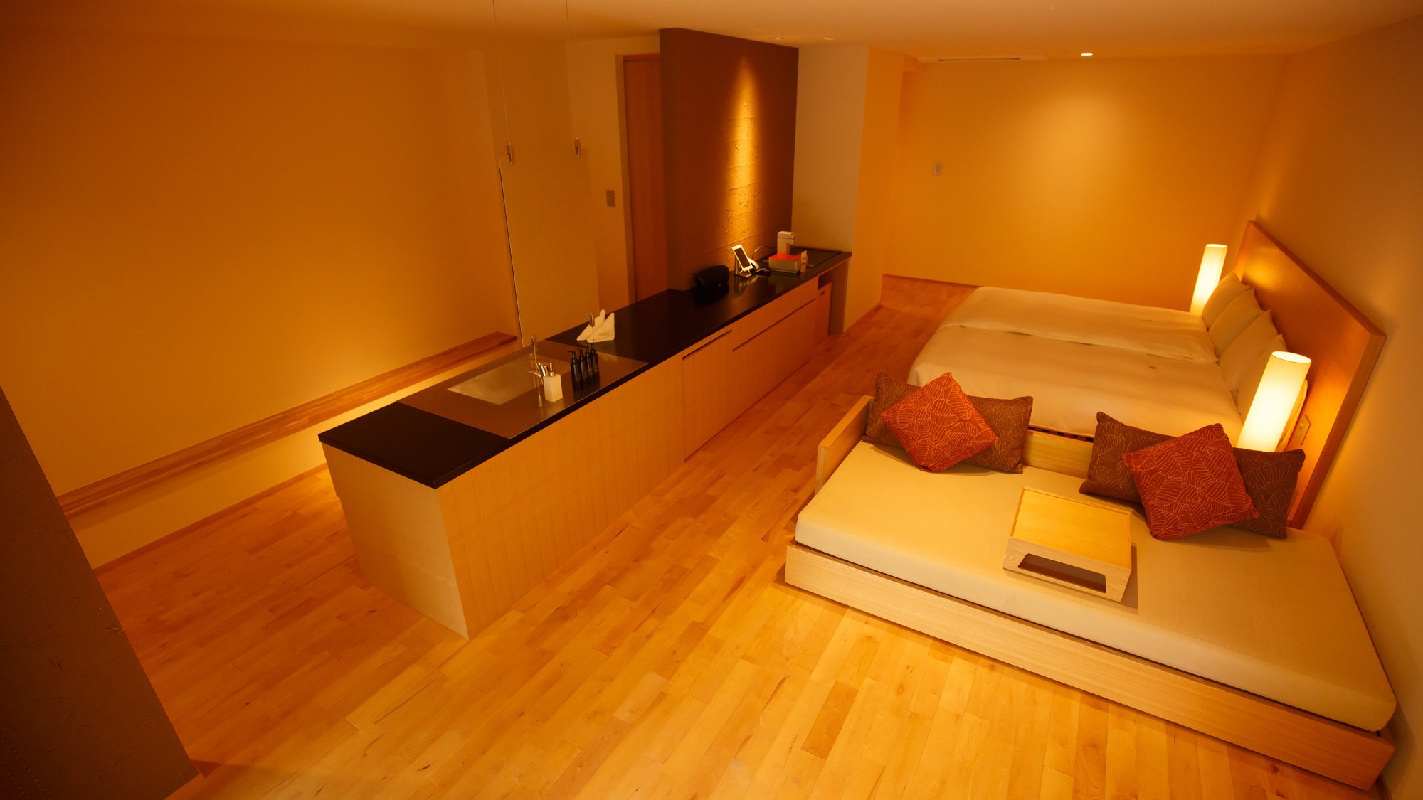 【遥】青森檜葉の露天風呂付客室（58-60平米）お部屋の一例