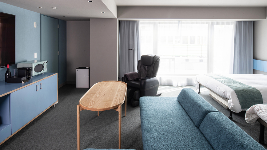 BABAスイート室内にはマッサージチェアも完備！ごゆっくりお過ごしください