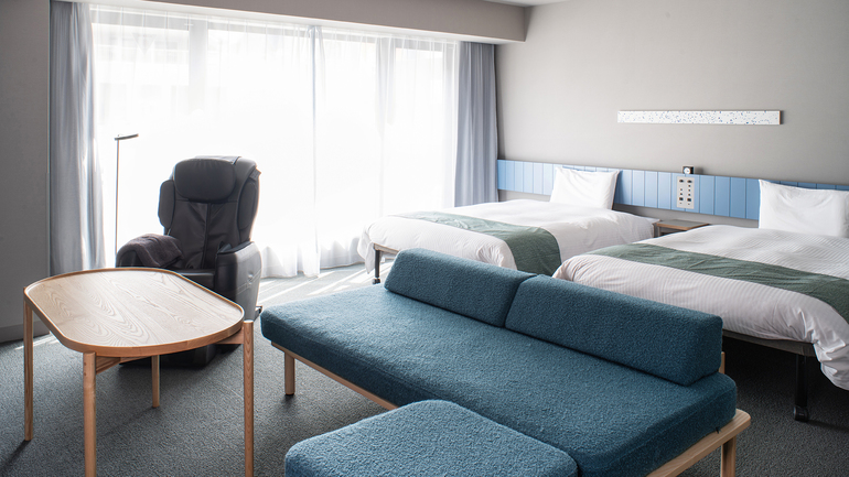 BABAスイート室内にはマッサージチェアも完備！ごゆっくりお過ごしください