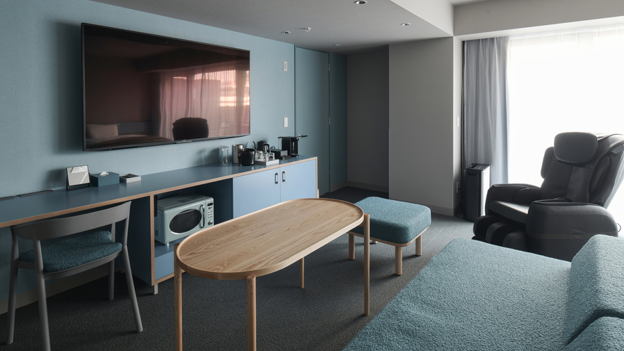 TVは70型を設置！大画面で迫力のある映像をお楽しみいただけます