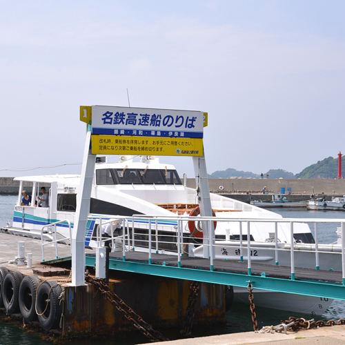 *高速船もしくは海上タクシーで島までアクセス！三河湾の潮風に吹かれながらお越し下さい。