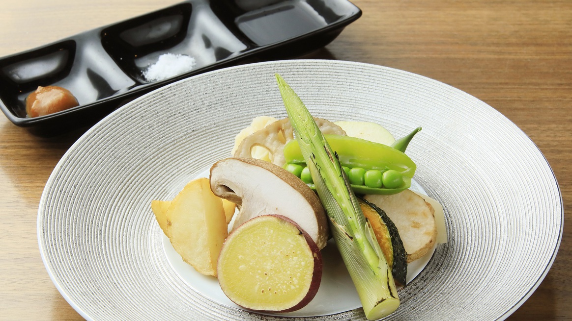 【夕食】季節のお野菜を味わえる