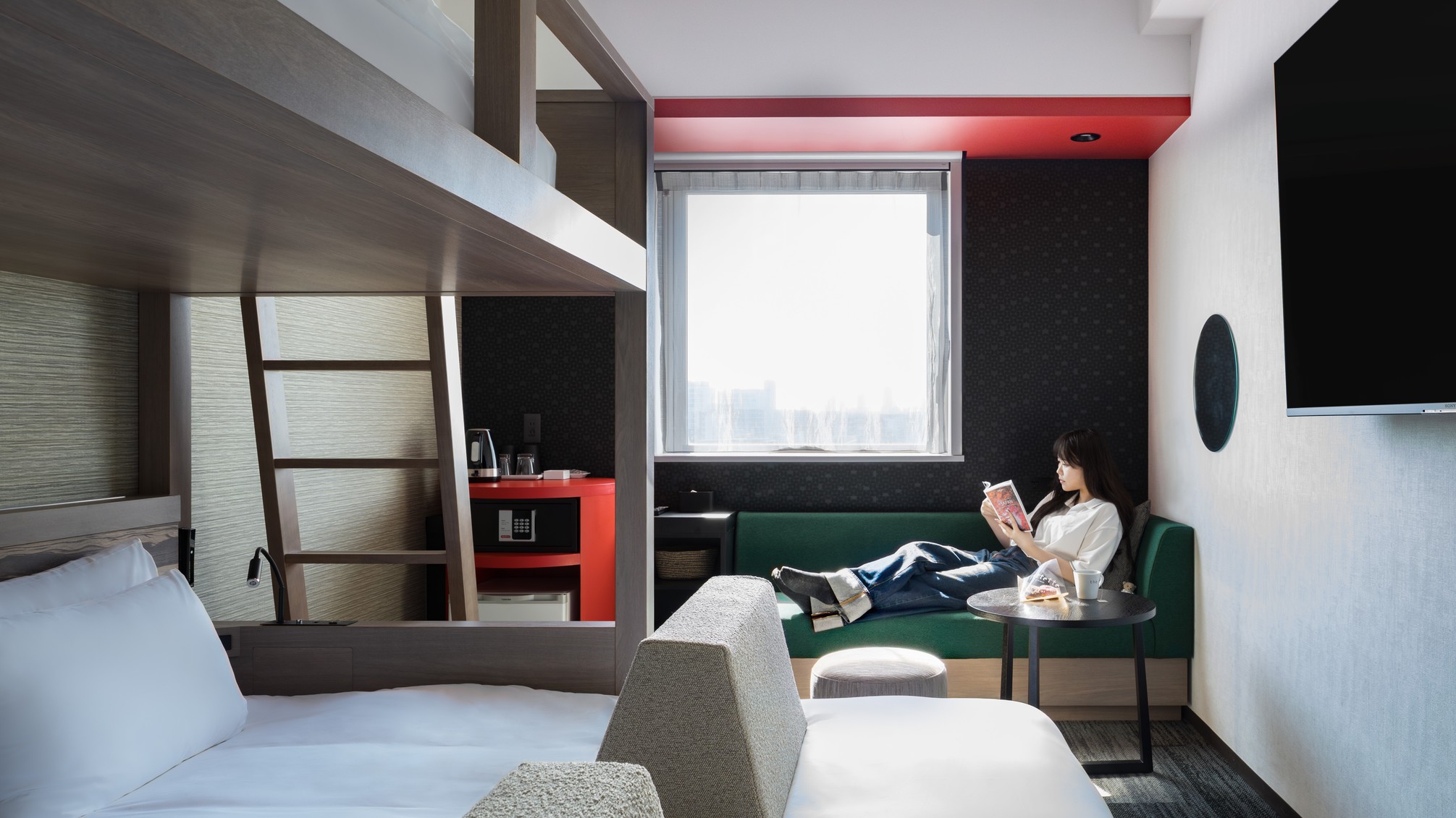 3人で泊まれるロフトベッドのお部屋が新登場！