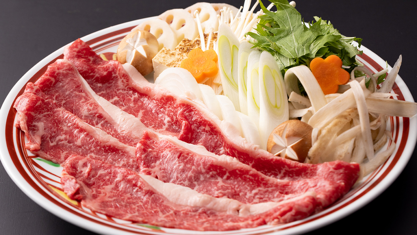 【会席-強肴チョイス料理:しゃぶしゃぶ】お肉本来のコク深い旨みとやわらかな食感をご堪能ください。