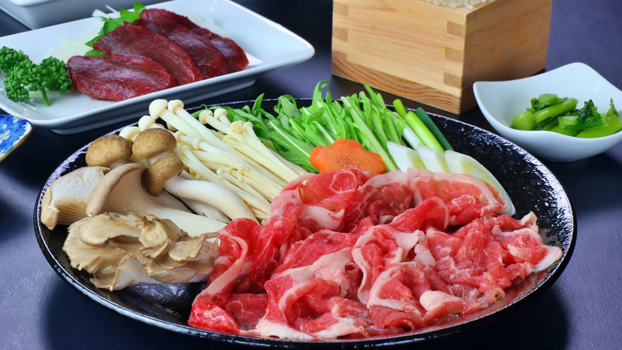 夕食_信州ポークのしゃぶしゃぶ