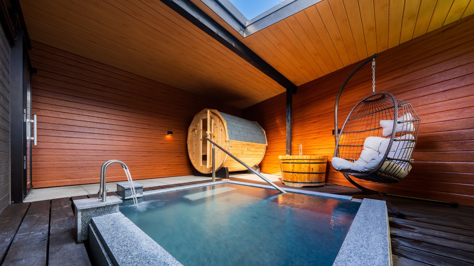 【スタンダードヴィラ／洋室／2ベッド】温泉・サウナ付