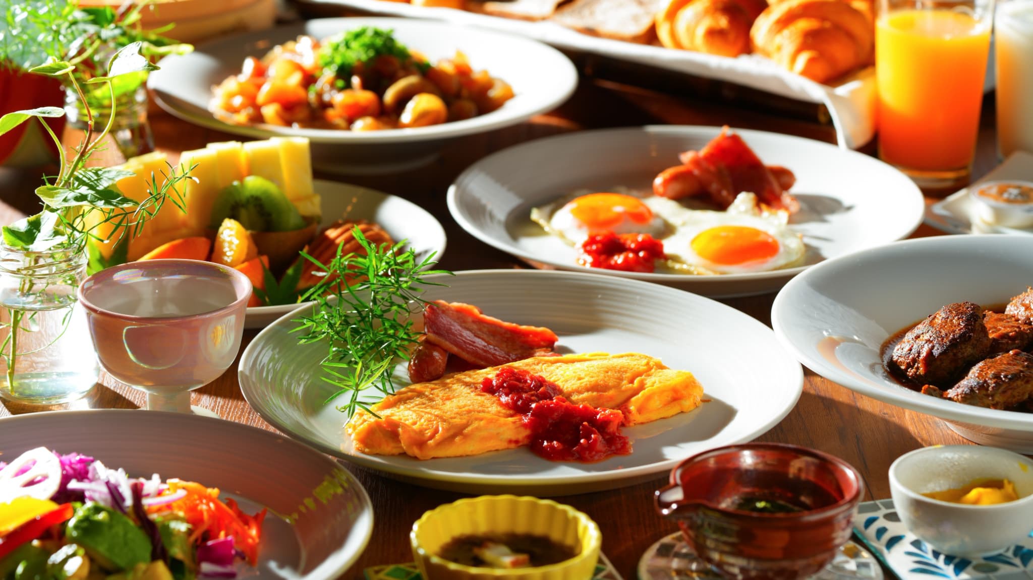 ビュッフェ朝食一例