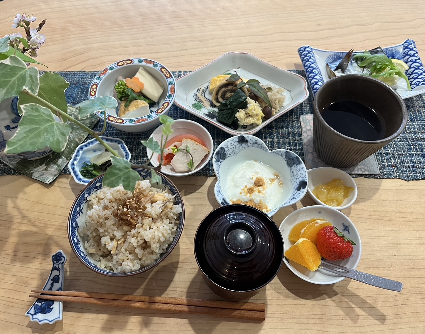 朝食：寺子屋cafe〜仁〜の和食