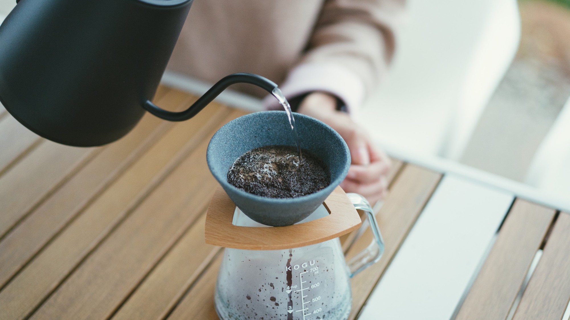 いつもと違う景色を眺めながら、自分で淹れる珈琲は絶品です