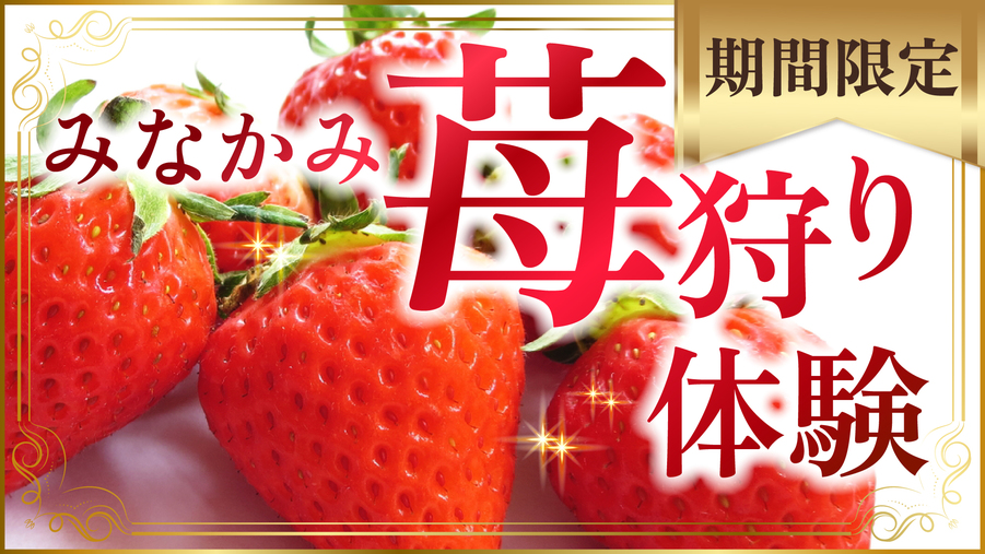 【期間限定】ここだけの旬の味覚を楽しむ！みなかみ苺狩り体験プラン♪＜素泊り＞