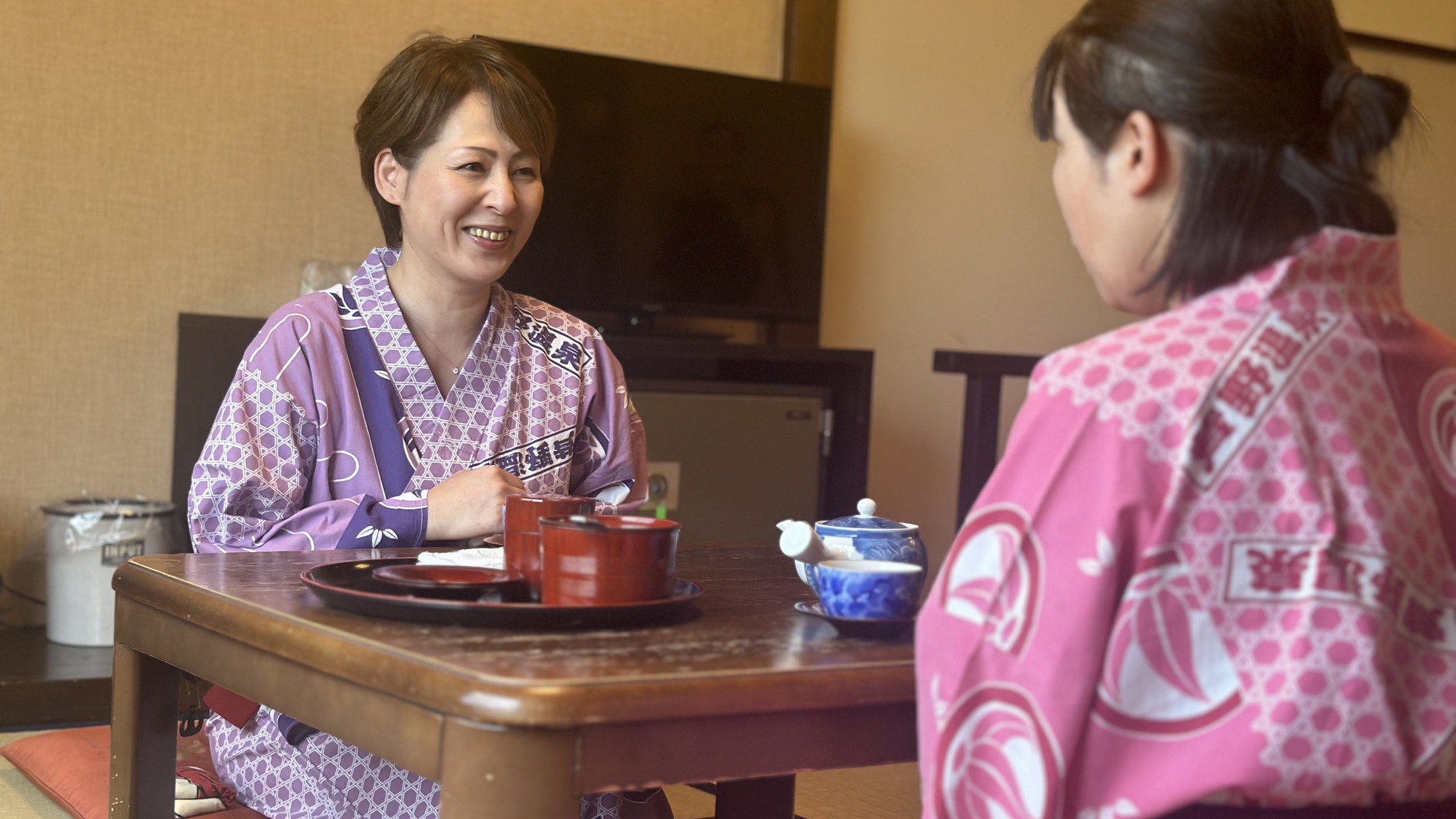 お部屋での歓談のひととき