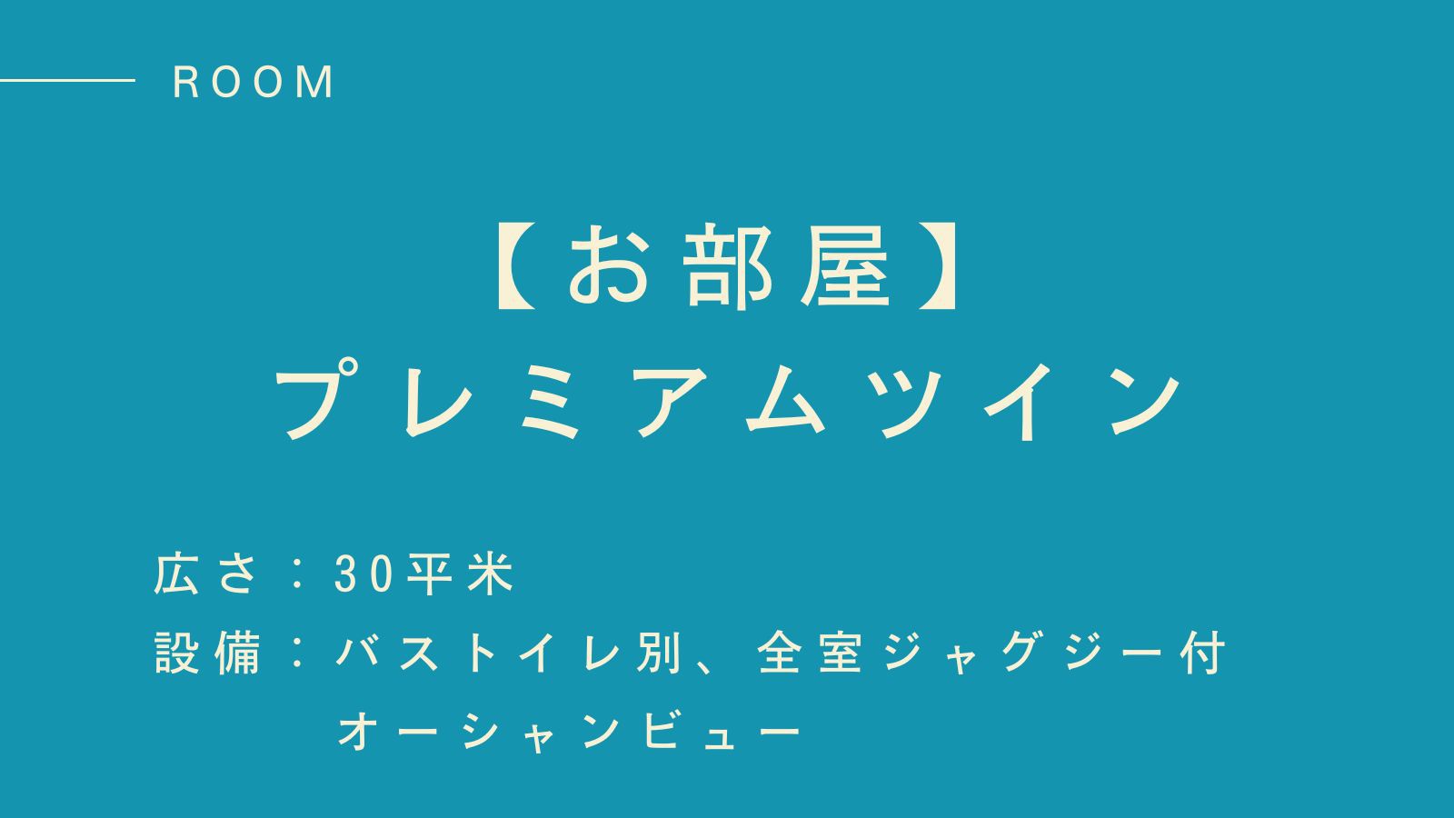 【プレミアムツイン】オーシャンビュー×;ジャグジーで極上のひととき