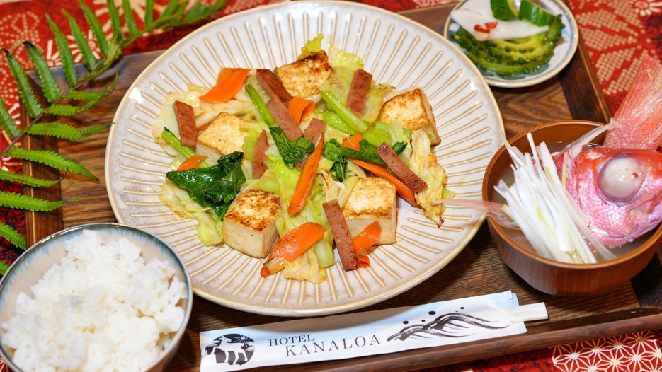 【レストランメニュー】豆腐チャンプル定食