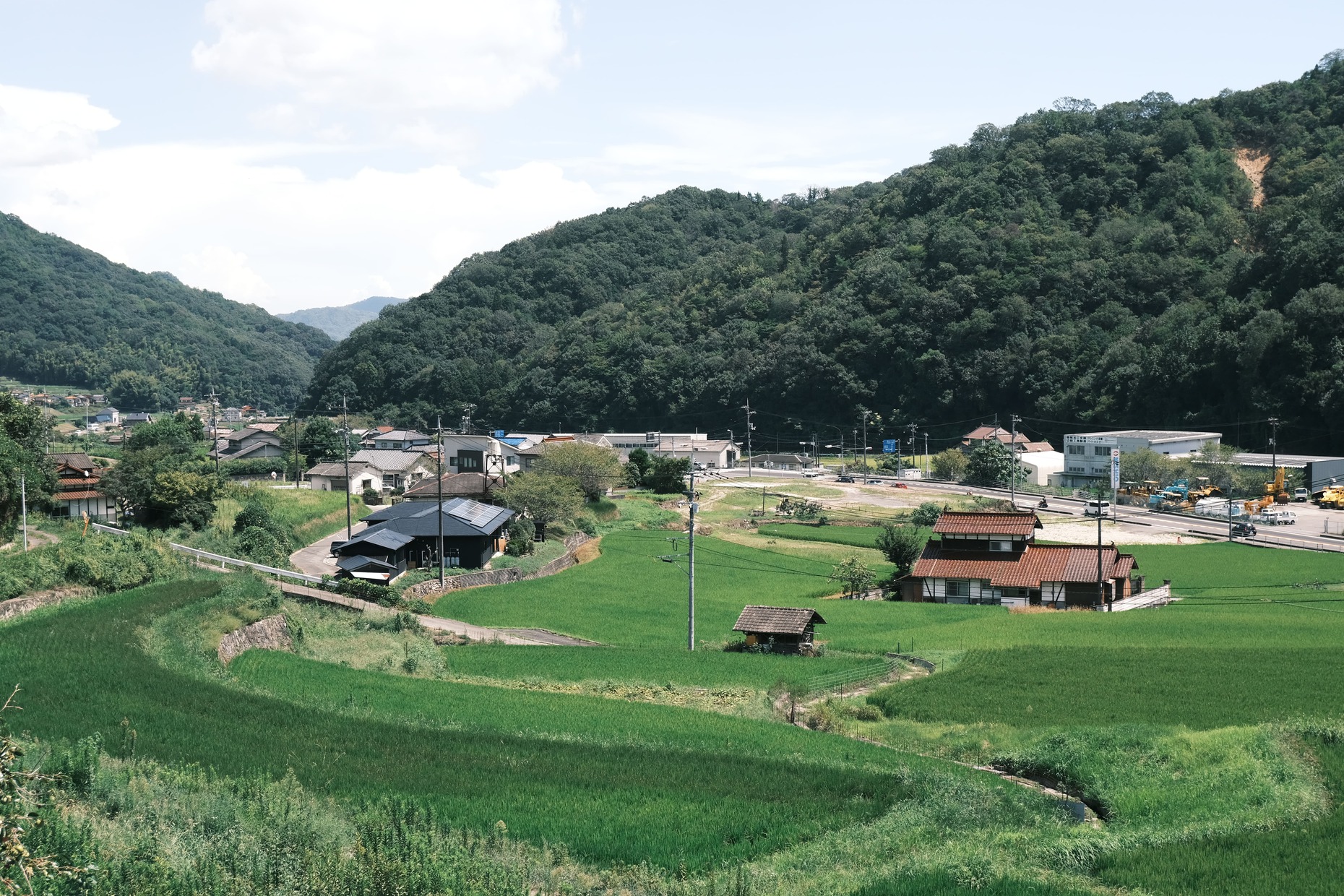Tamari-Ya 窓から見える農村風景