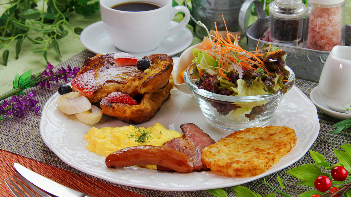 #朝食は好きなメニューを選べるスタイル♪選べる朝食フレンチトーストVer.