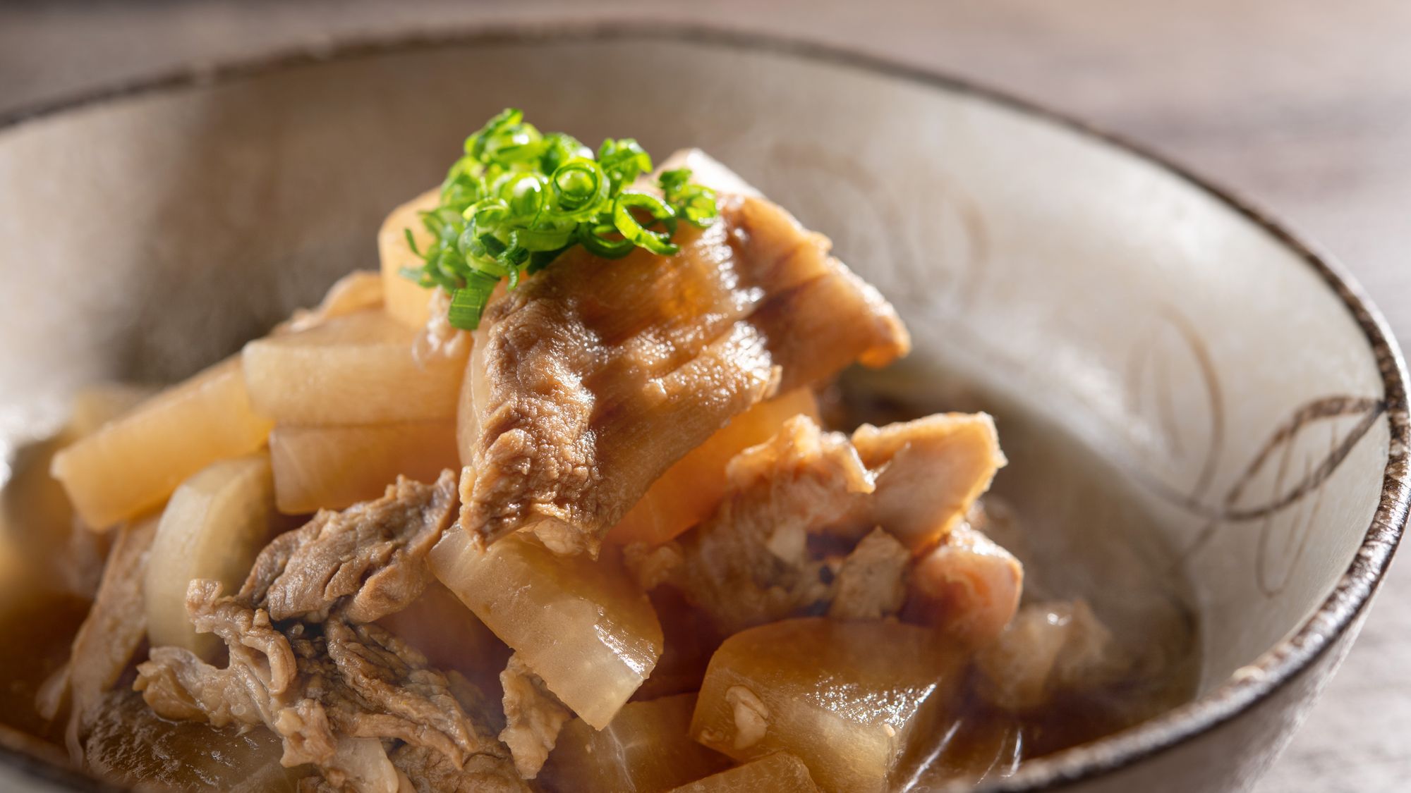 【朝食メニュー例】牛筋すじ大根